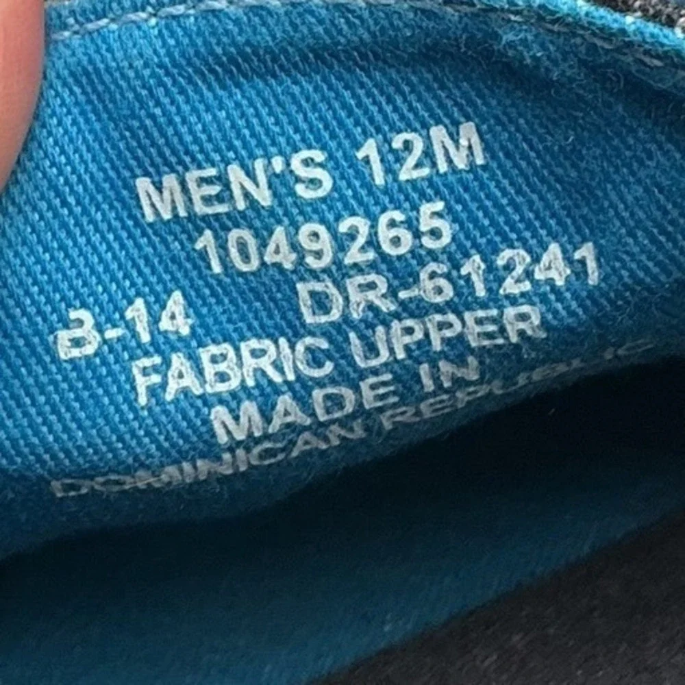 Sperry Top-Sider Mens 12M Black Fabric Boat Shoes Turquoise Sole 1049265 Loafers